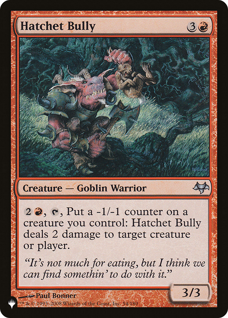 Hatchet Bully [The List Reprints] | Pegasus Games WI