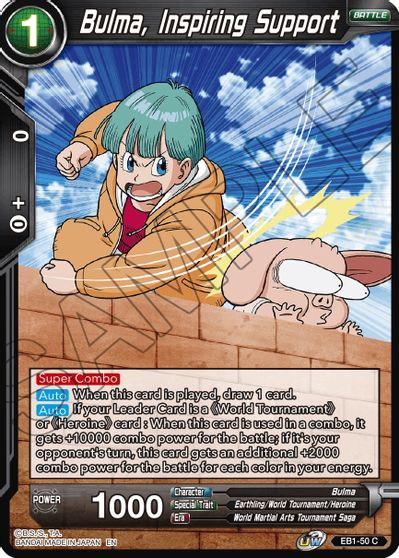 Bulma, Inspiring Support (EB1-50) [Battle Evolution Booster] | Pegasus Games WI