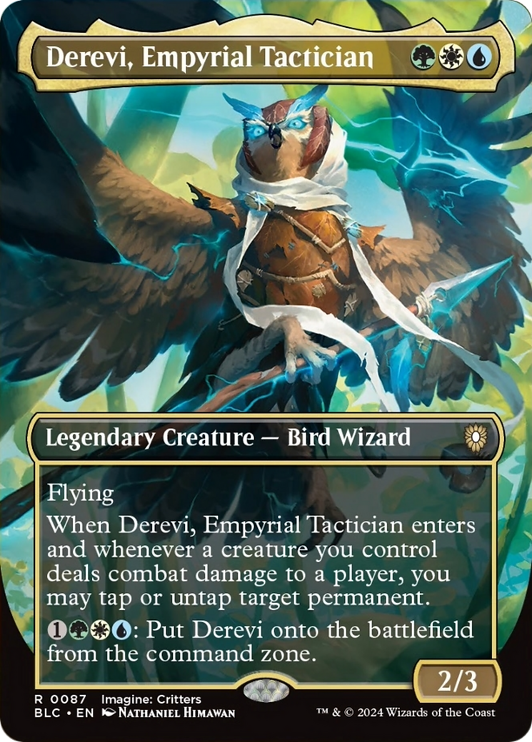 Derevi, Empyrial Tactician (Borderless) [Bloomburrow Commander] | Pegasus Games WI