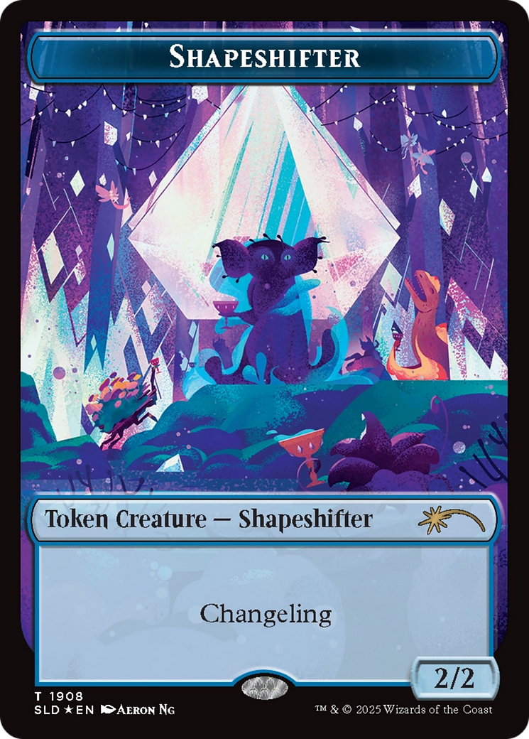 Shapeshifter Token (1908) (Double Rainbow Foil) [Secret Lair Drop Series] | Pegasus Games WI