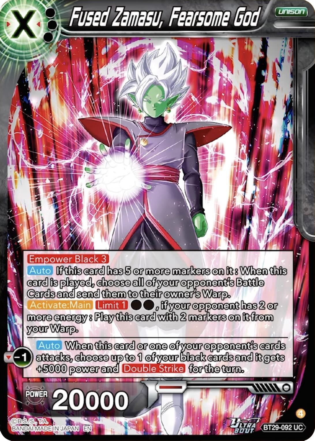 Fused Zamasu, Fearsome God (BT29-092) [Fearsome Rivals] | Pegasus Games WI