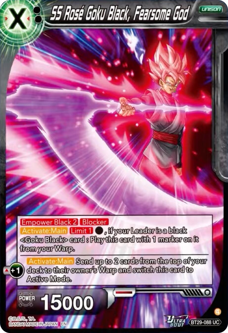 SS Rose Goku Black, Fearsome God (BT29-088) [Fearsome Rivals] | Pegasus Games WI
