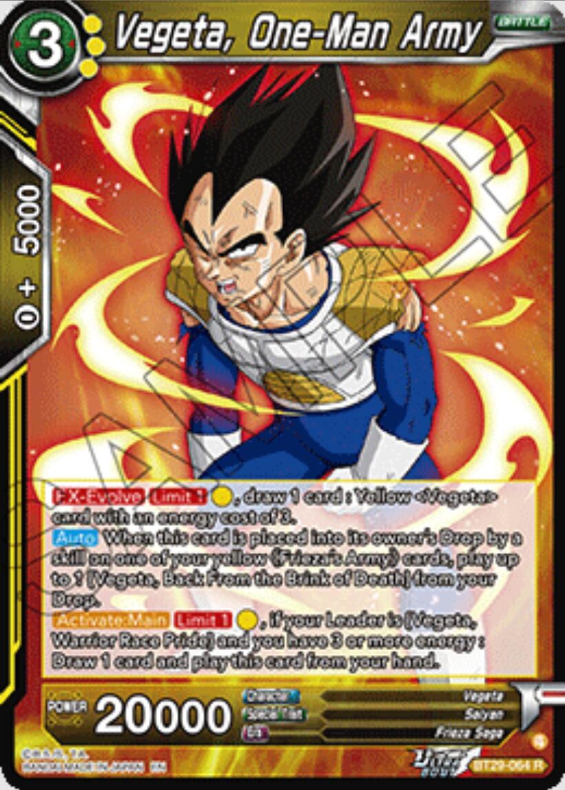 Vegeta, One-Man Army (BT29-064) [Fearsome Rivals] | Pegasus Games WI