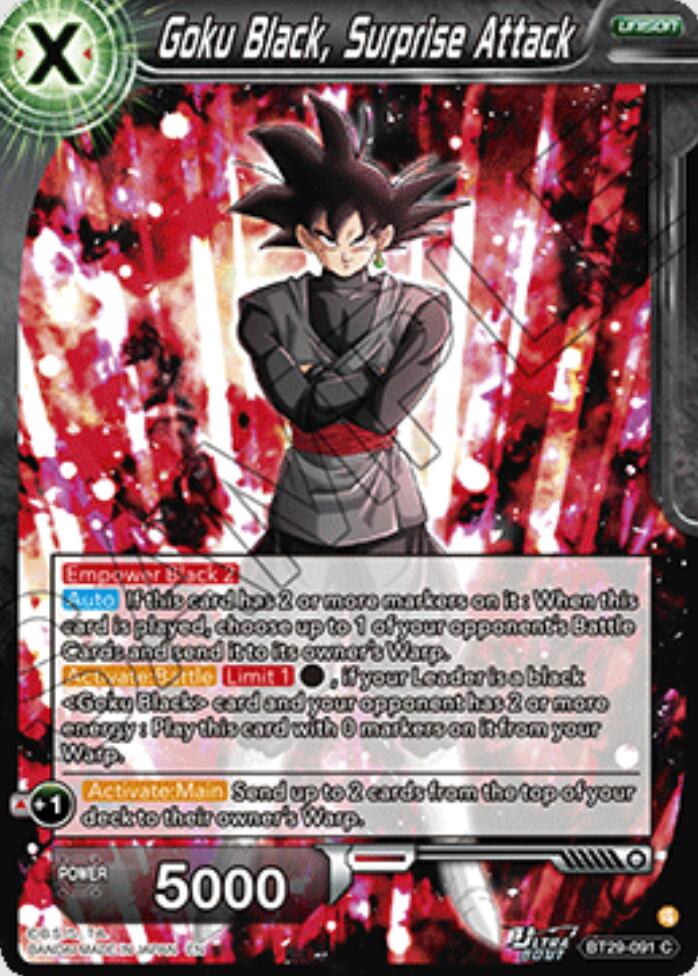 Goku Black, Surprise Attack (BT29-091) [Fearsome Rivals] | Pegasus Games WI
