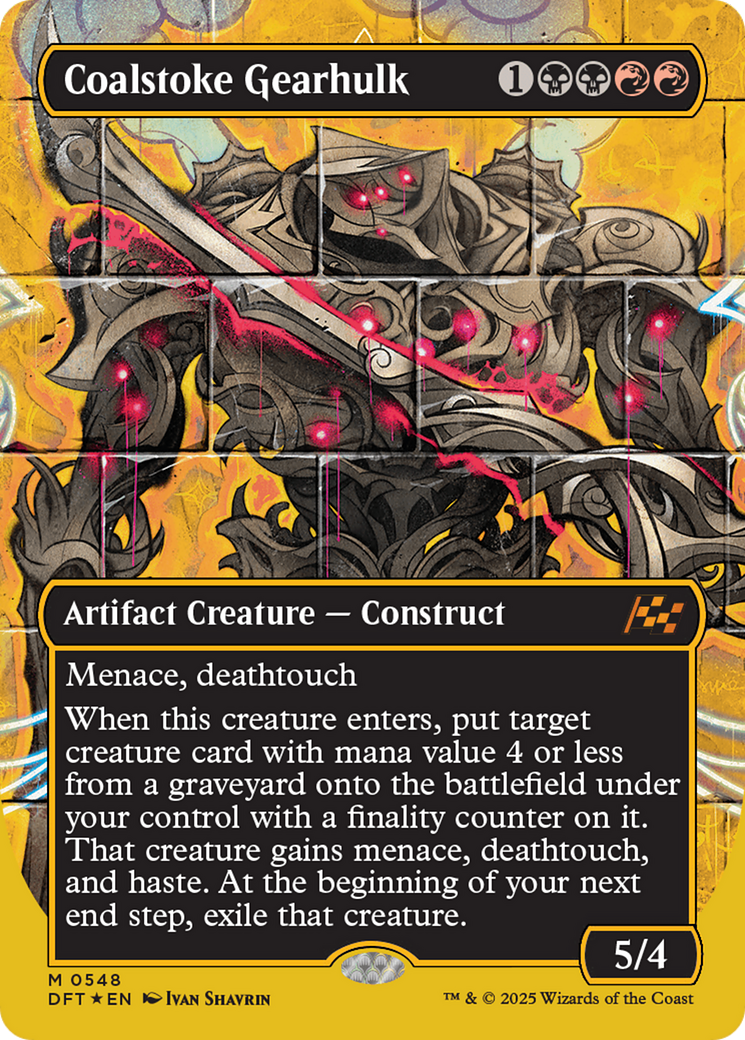 Coalstoke Gearhulk (Borderless) (First-Place Foil) [Aetherdrift] | Pegasus Games WI