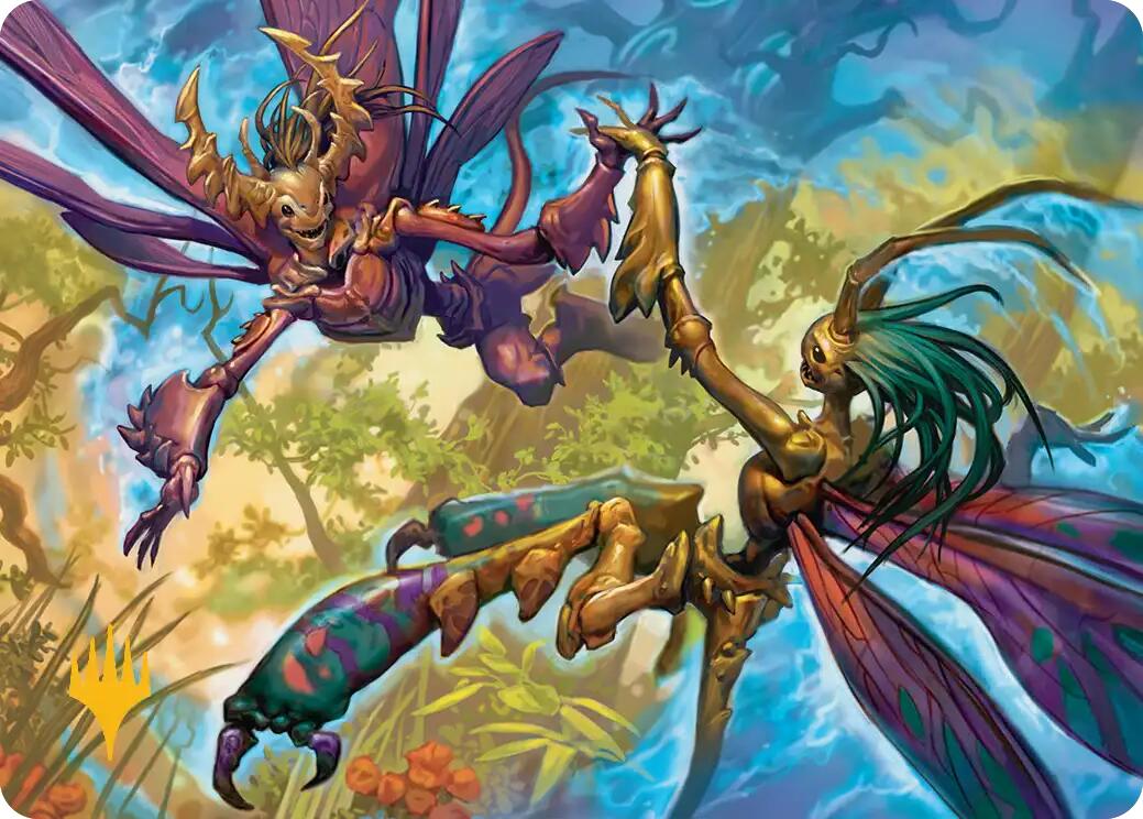 Illusion Spinners Art Card (Gold-Stamped Planeswalker Symbol) [Lorwyn Eclipsed Art Series] | Pegasus Games WI