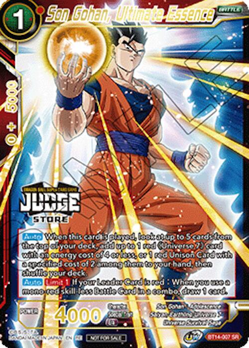 Son Gohan, Ultimate Essence (Judge Pack Vol.18) (Store) (BT14-007) [Judge Promotion Cards] | Pegasus Games WI