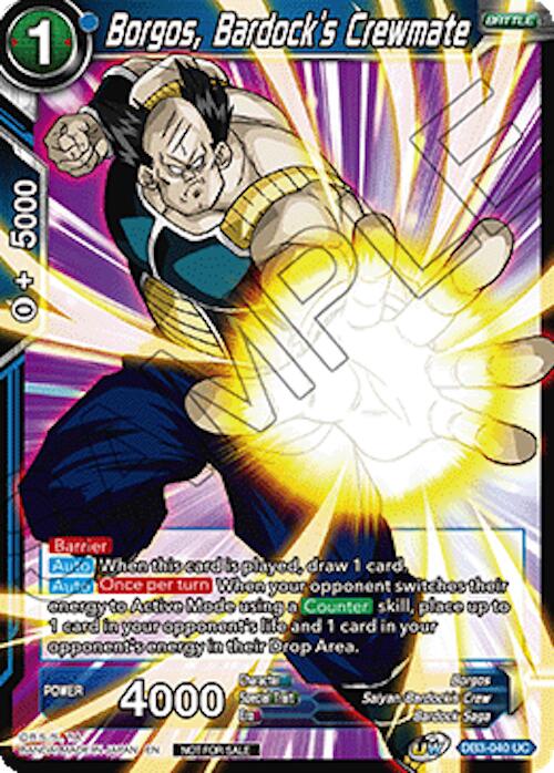 Borgos, Bardock's Crewmate (Ultra-Bout Series Tournament Pack Vol.1) (DB3-040) [Tournament Promotion Cards] | Pegasus Games WI