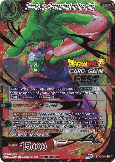 Piccolo Jr., Descendant of the King (Card Game Fest 2022) (BT12-004) [Tournament Promotion Cards] | Pegasus Games WI