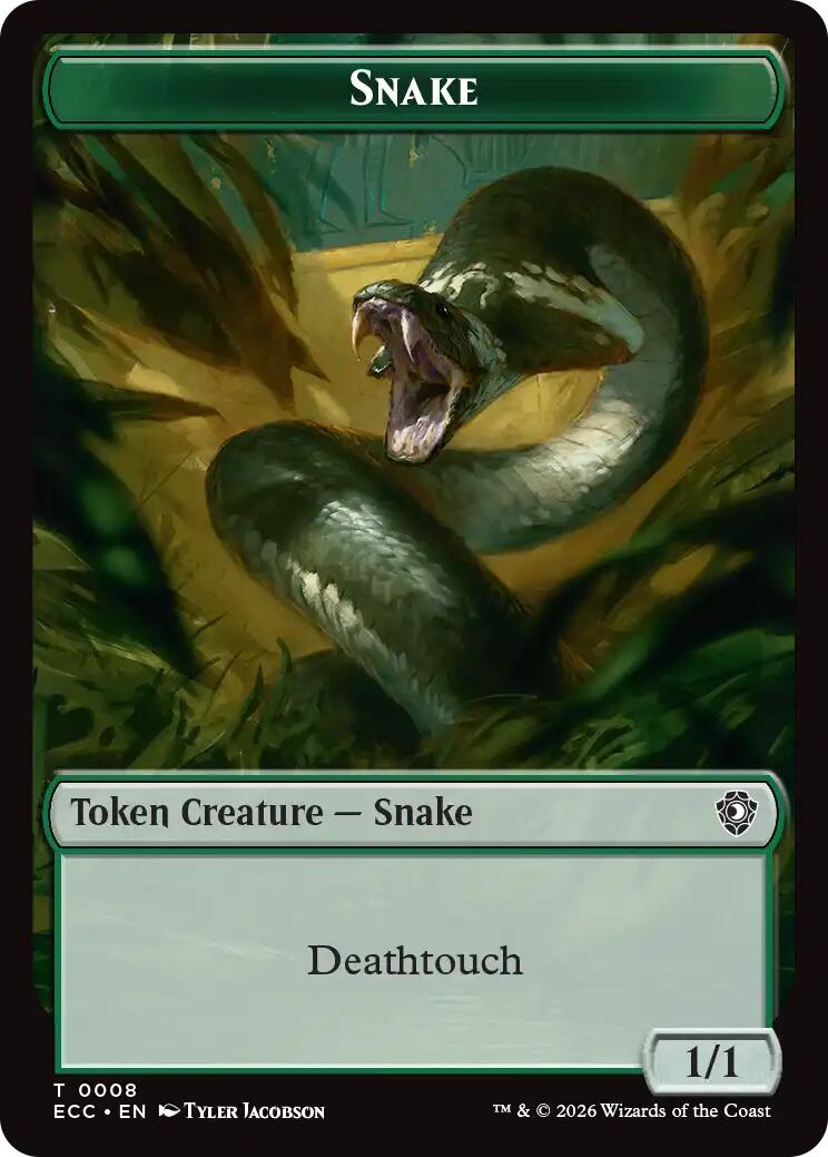 Snake // Scarecrow Double-Sided Token [Lorwyn Eclipsed Tokens] | Pegasus Games WI