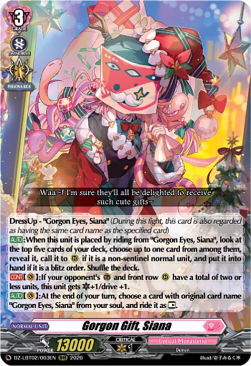 Gorgon Gift, Siana (DZ-LBT02/003EN) [Lyrical Monasterio Season of Wonders] | Pegasus Games WI