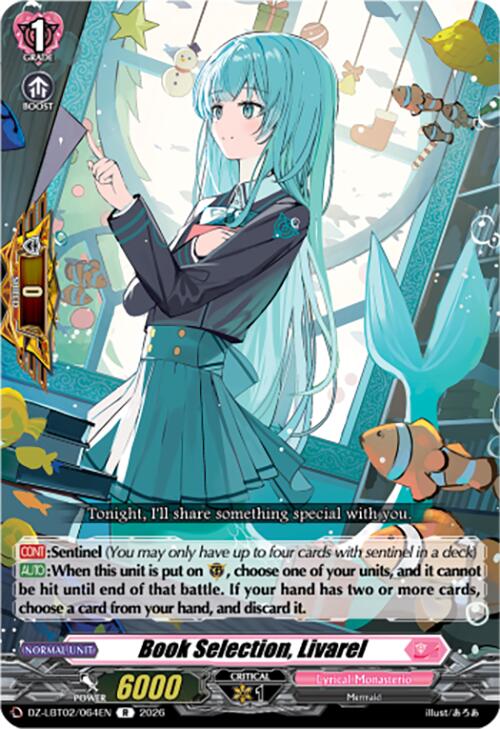 Book Selection, Livarel (DZ-LBT02/064EN) [Lyrical Monasterio Season of Wonders] | Pegasus Games WI