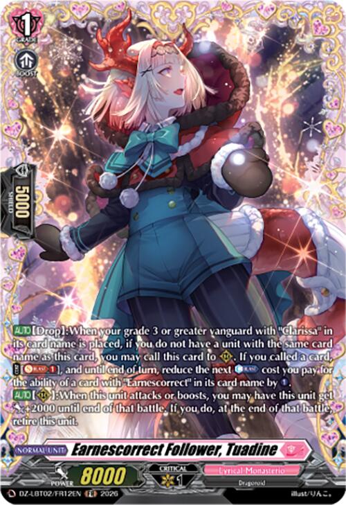 Earnescorrect Follower, Tuadine (DZ-LBT02/FR12EN) [Lyrical Monasterio Season of Wonders] | Pegasus Games WI