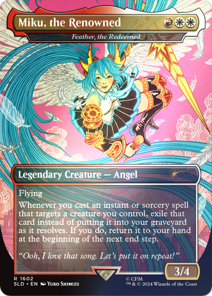 Miku, the Renowned - Feather, the Redeemed (Rainbow Foil) [Secret Lair Drop Series] | Pegasus Games WI