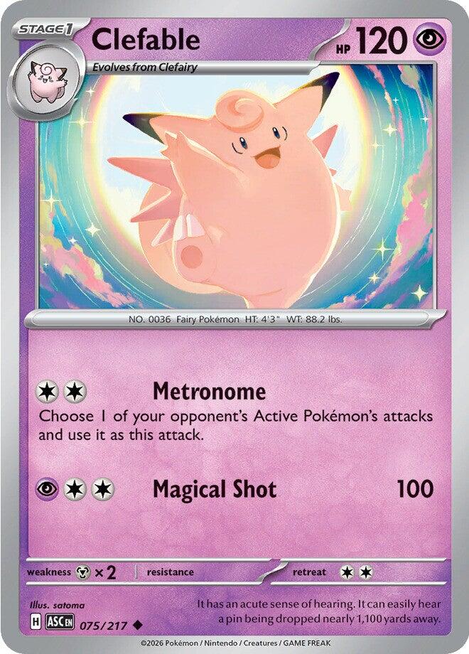 Clefable (075/217) [Mega Evolution: Ascended Heroes] | Pegasus Games WI