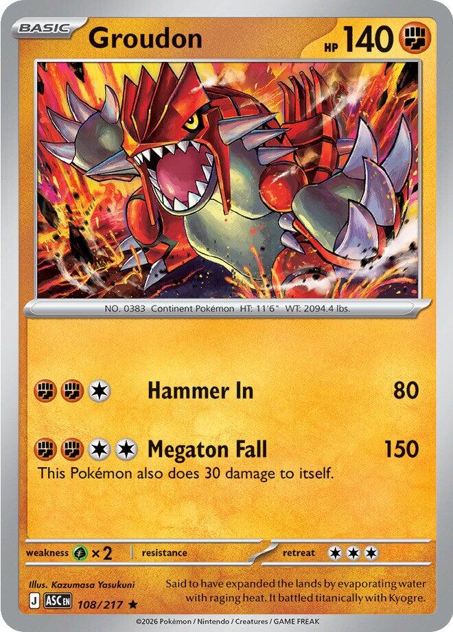 Groudon (108/217) [Mega Evolution: Ascended Heroes] | Pegasus Games WI