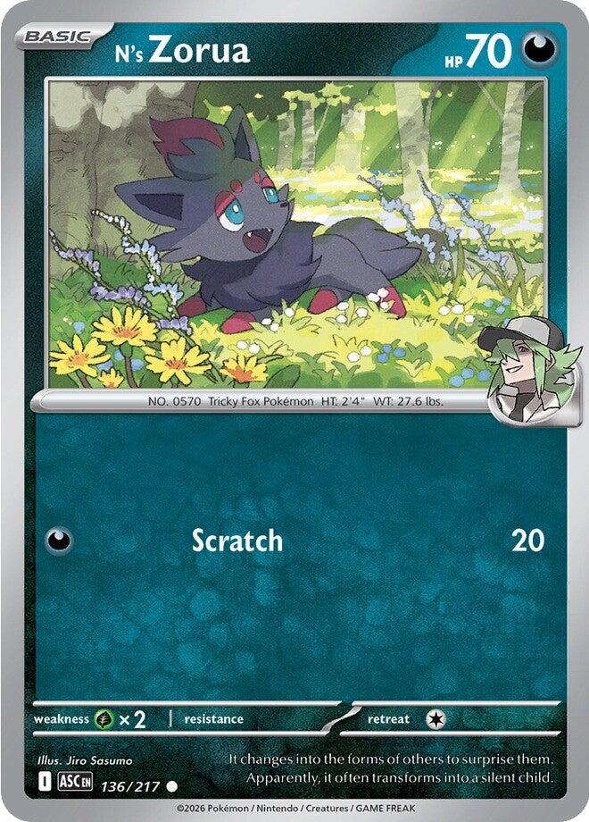 N's Zorua (136/217) [Mega Evolution: Ascended Heroes] | Pegasus Games WI