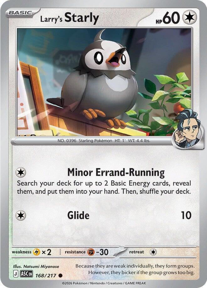 Larry's Starly (168/217) [Mega Evolution: Ascended Heroes] | Pegasus Games WI