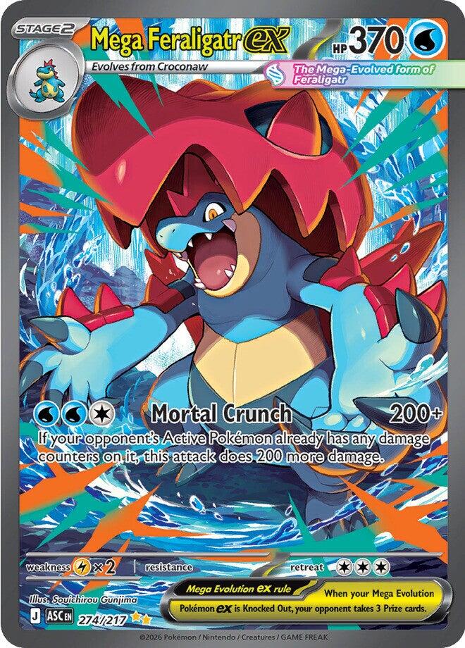Mega Feraligatr ex (274/217) [Mega Evolution: Ascended Heroes] | Pegasus Games WI