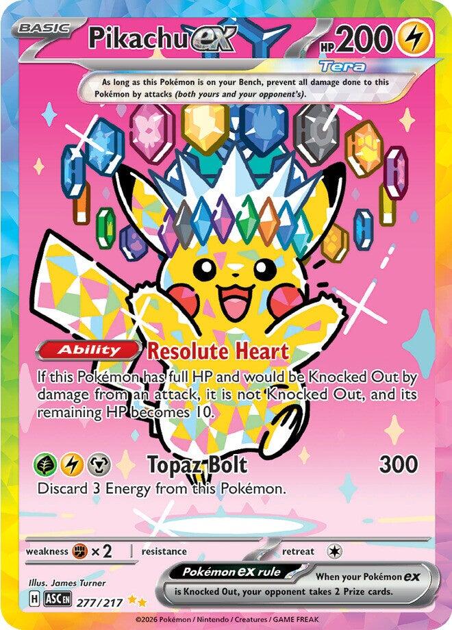 Pikachu ex (277/217) [Mega Evolution: Ascended Heroes] | Pegasus Games WI