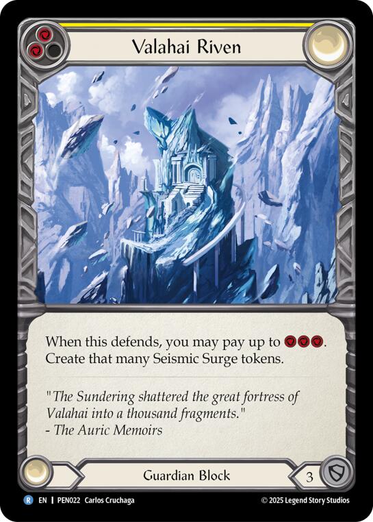 Valahai Riven (Yellow) (Regular) [PEN022] (Compendium of Rathe) | Pegasus Games WI