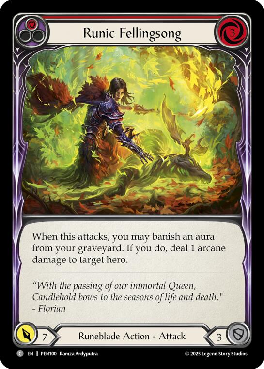 Runic Fellingsong (Red) (Regular) [PEN100] (Compendium of Rathe) | Pegasus Games WI