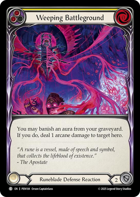 Weeping Battleground (Yellow) (Regular) [PEN104] (Compendium of Rathe) | Pegasus Games WI