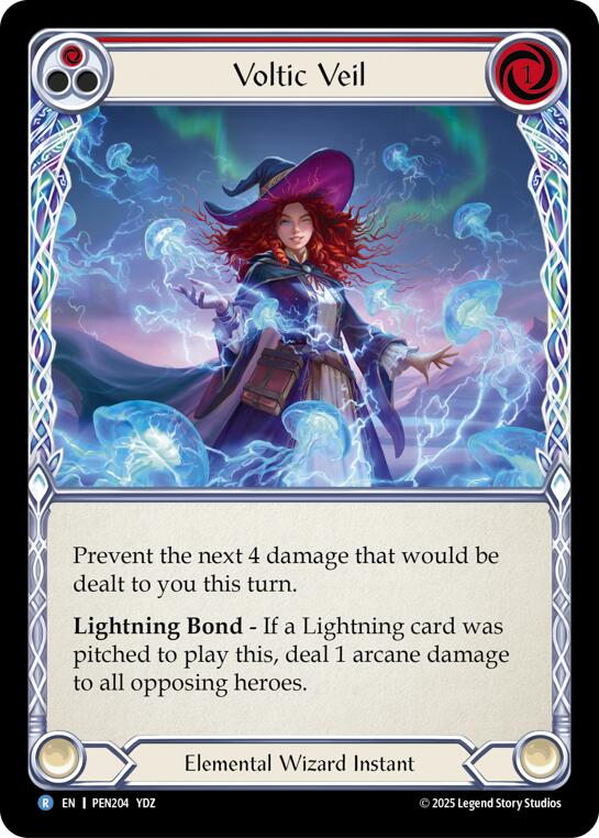 Voltic Veil (Red) (Regular) [PEN204] (Compendium of Rathe) | Pegasus Games WI