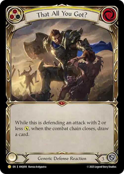 That All You Got (Yellow) (Gold) [ANQ018] (Compendium of Rathe - Antiquity Pack)  Rainbow Foil | Pegasus Games WI