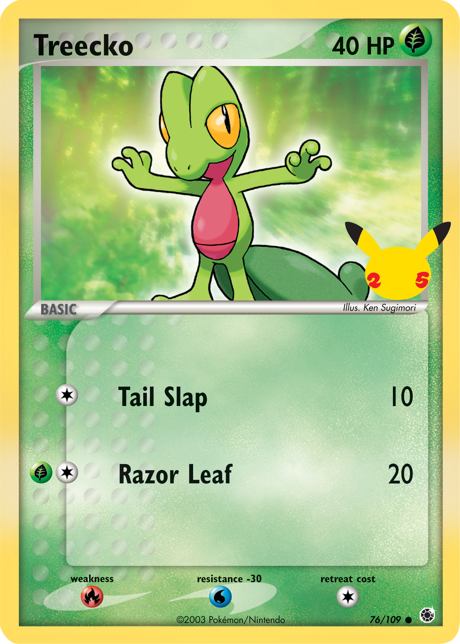 Treecko (76/109) (Jumbo Card) [First Partner Pack] | Pegasus Games WI