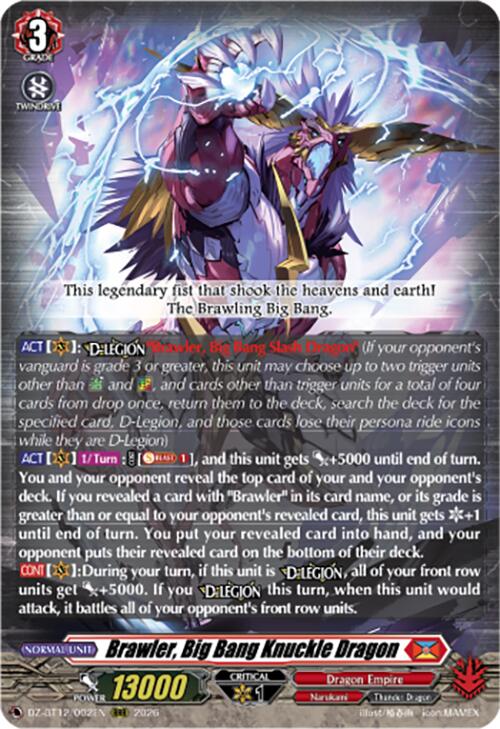 Brawler, Big Bang Knuckle Dragon (DZ-BT12/002EN) [Chasm of Lost Souls] | Pegasus Games WI