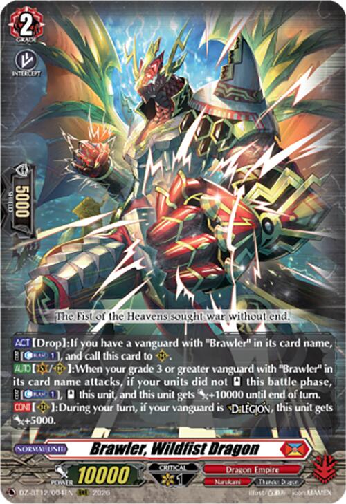 Brawler, Wildfist Dragon (DZ-BT12/004EN) [Chasm of Lost Souls] | Pegasus Games WI