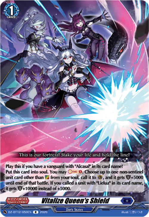 Vitalize Queen's Shield (DZ-BT12/050EN) [Chasm of Lost Souls] | Pegasus Games WI