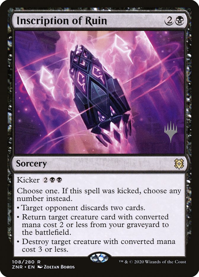 Inscription of Ruin (Promo Pack) [Zendikar Rising Promos] | Pegasus Games WI