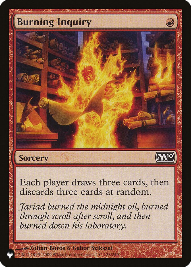 Burning Inquiry [The List] | Pegasus Games WI