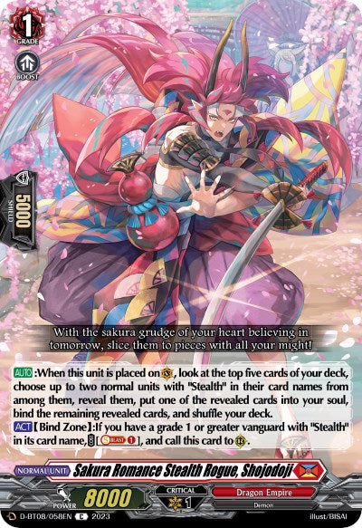 Sakura Romance Stealth Rogue, Shojodoji (D-BT08/058EN) [Minerva Rising] | Pegasus Games WI