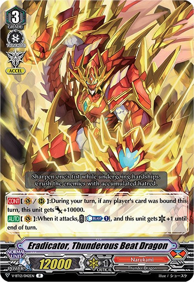 Eradicator, Thunderous Beat Dragon (V-BT12/042EN) [Divine Lightning Radiance] | Pegasus Games WI