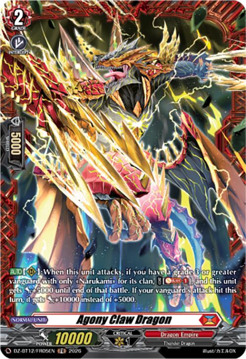 Agony Claw Dragon (DZ-BT12/FR05EN) [Chasm of Lost Souls] | Pegasus Games WI