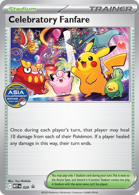 Celebratory Fanfare (028) (Asia Championship Series 24-25) [Mega Evolution Promo] | Pegasus Games WI