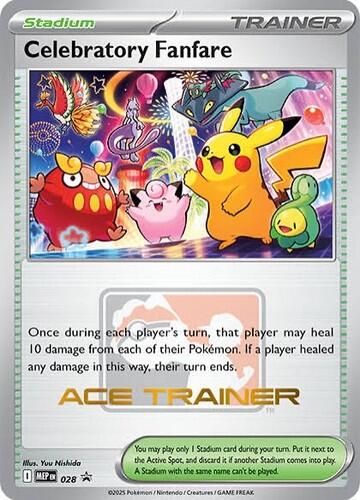 Celebratory Fanfare (028) (Ace Trainer) [Mega Evolution Promo] | Pegasus Games WI