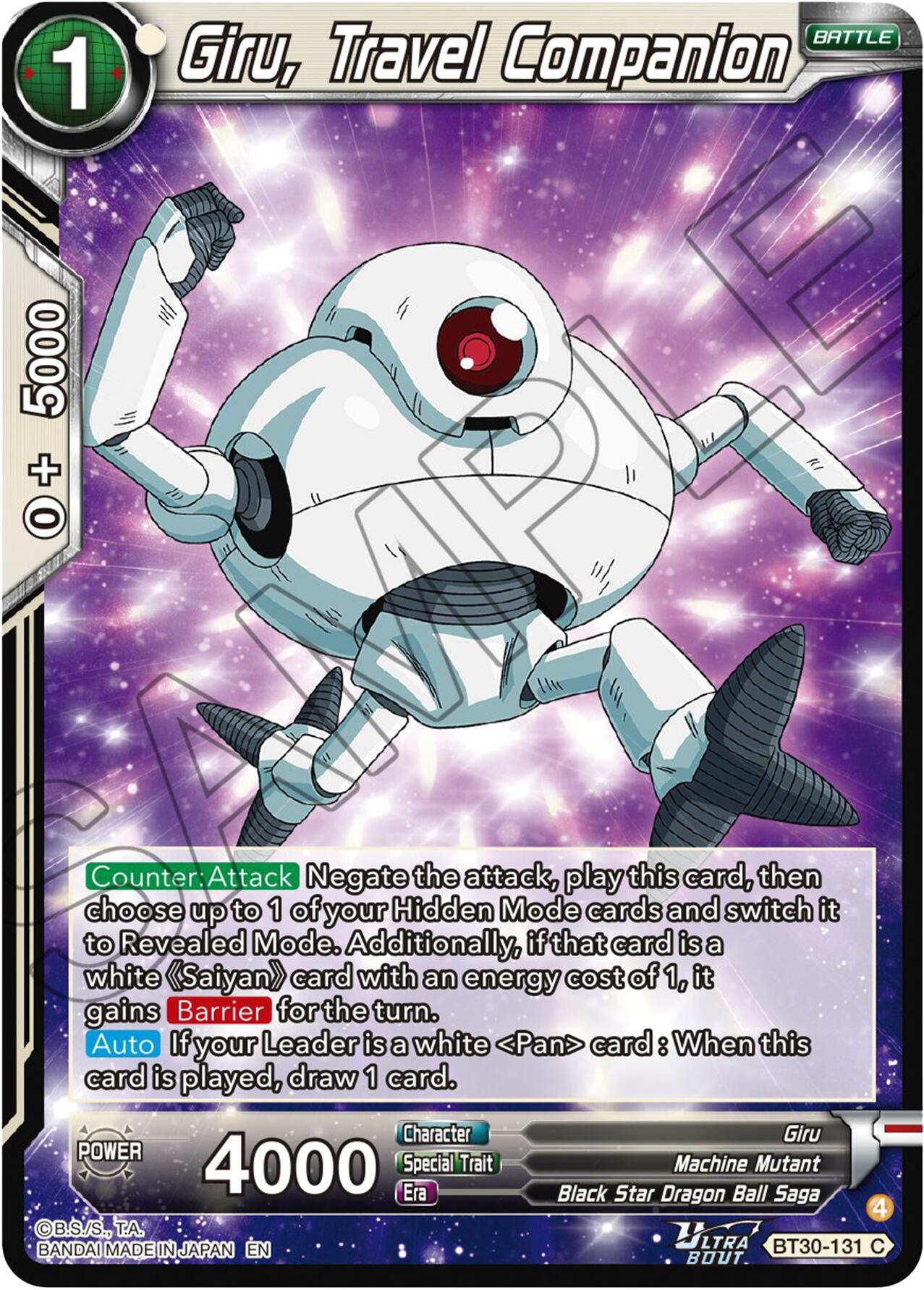 Giru, Travel Companion (BT30-131) [Three Glorious Fighters] | Pegasus Games WI