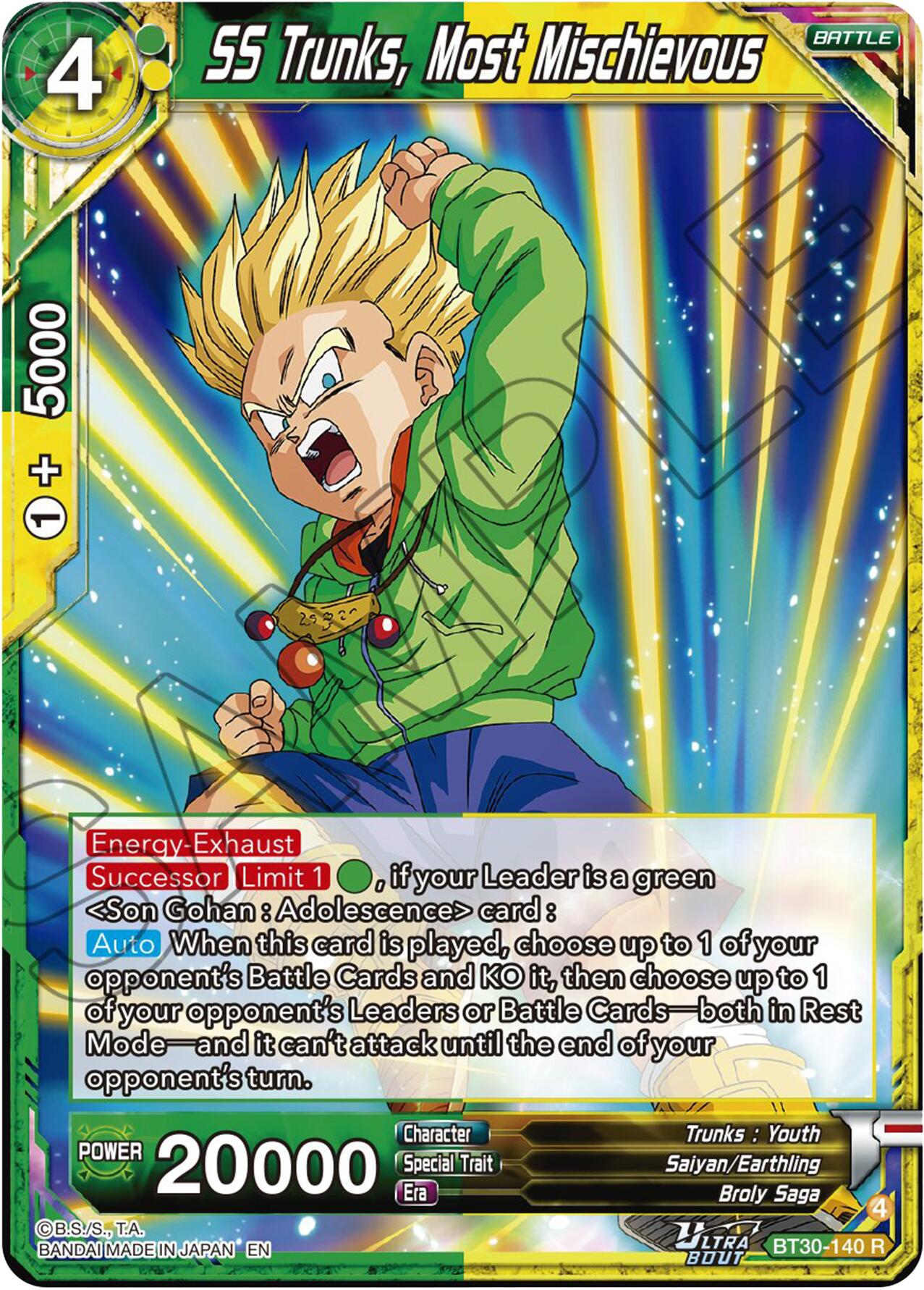 SS Trunks, Most Mischievous (BT30-140) [Three Glorious Fighters] | Pegasus Games WI