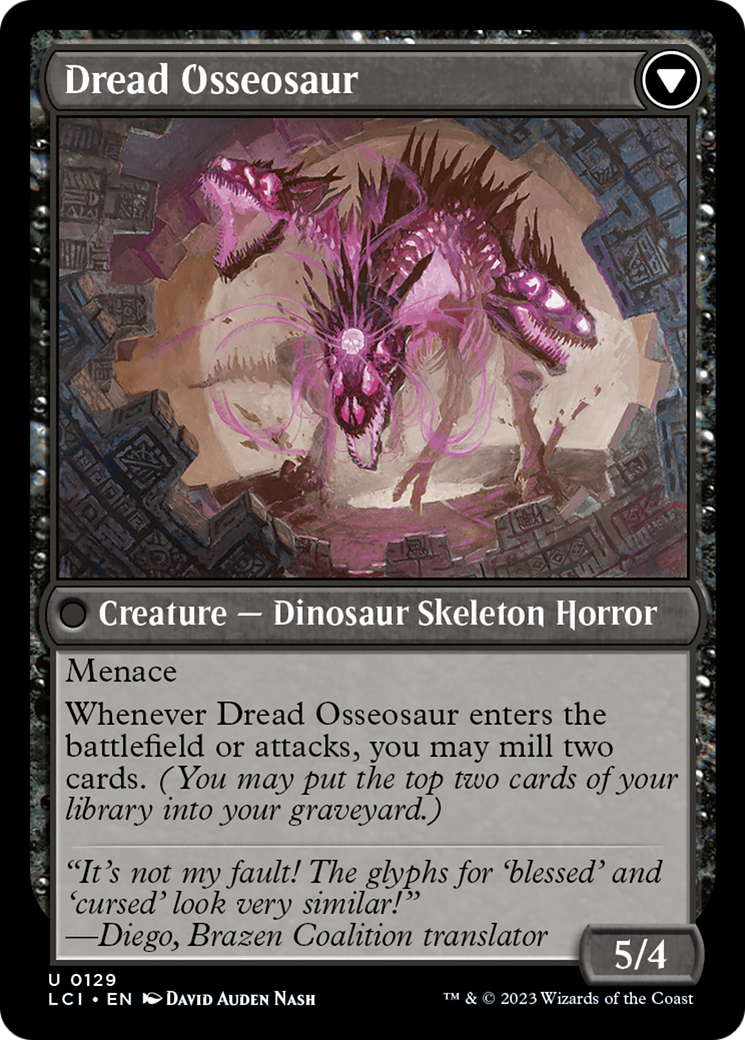 Visage of Dread // Dread Osseosaur [The Lost Caverns of Ixalan] | Pegasus Games WI