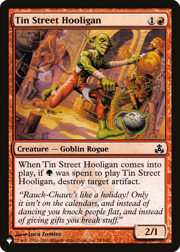Tin Street Hooligan [The List] | Pegasus Games WI