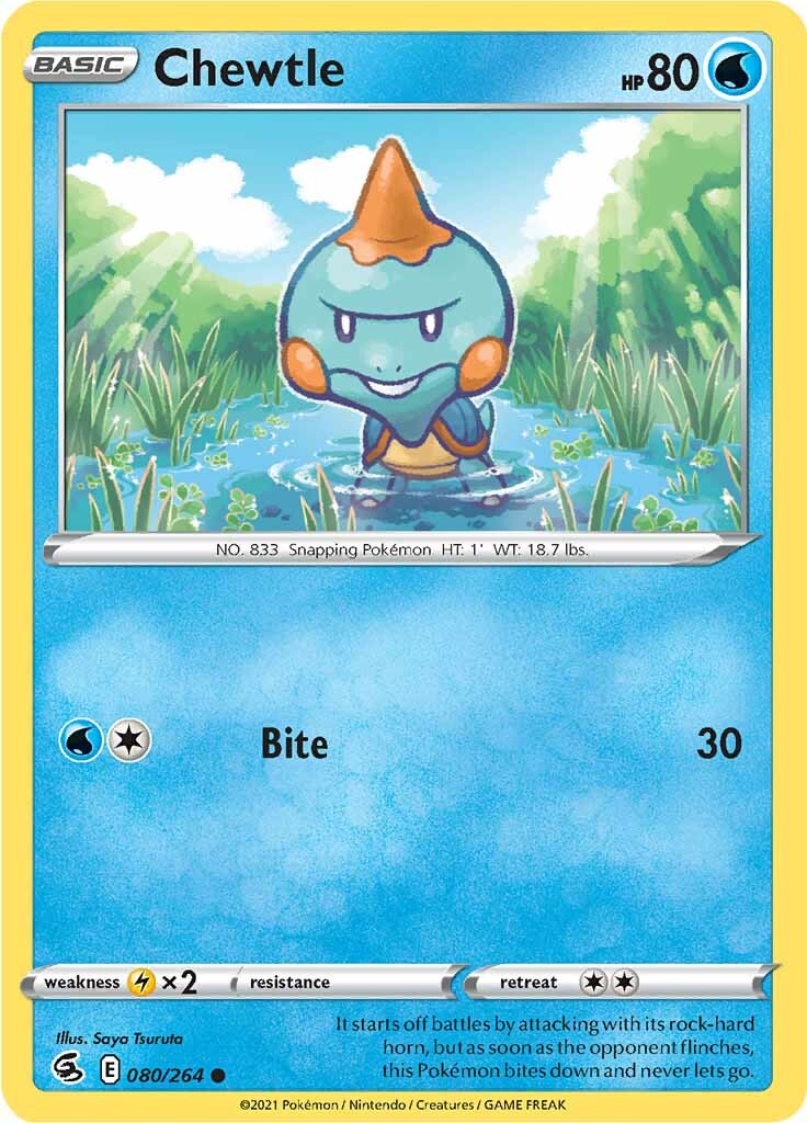 Chewtle (080/264) [Sword & Shield: Fusion Strike] | Pegasus Games WI