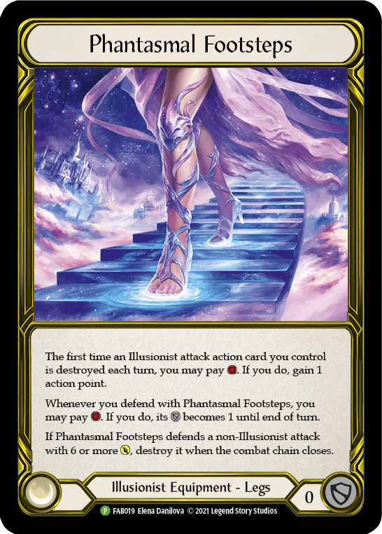 Phantasmal Footsteps (Golden) [FAB019] (Promo)  Cold Foil | Pegasus Games WI