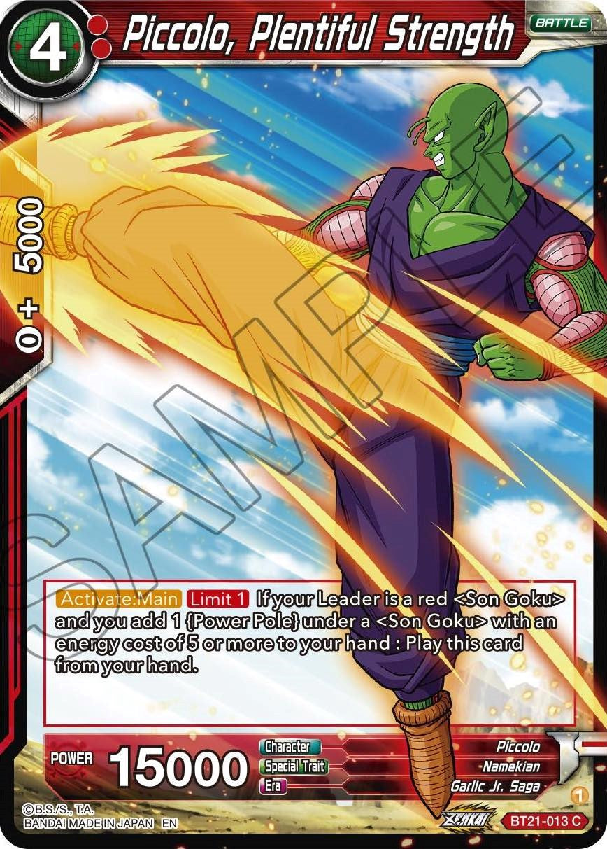 Piccolo, Plentiful Strength (BT21-013) [Wild Resurgence] | Pegasus Games WI
