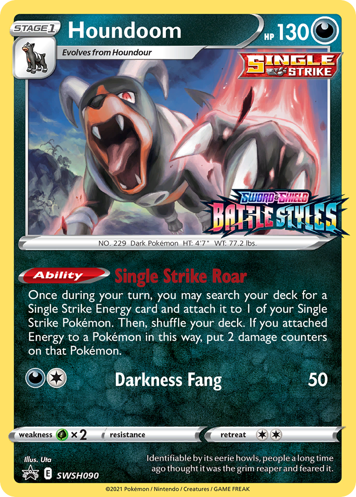 Houndoom (SWSH090) (Prerelease Promo) [Sword & Shield: Black Star Promos] | Pegasus Games WI