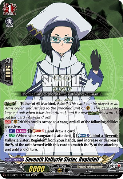 Seventh Valkyrie Sister, Reginleif (D-TB02/018EN) [Record of Ragnarok] | Pegasus Games WI