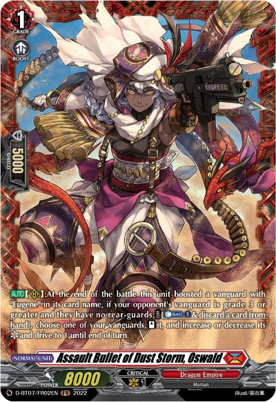 Assault Bullet of Dust Storm, Oswald (FR) (D-BT07/FR02EN) [Raging Flames Against Emerald Storm] | Pegasus Games WI